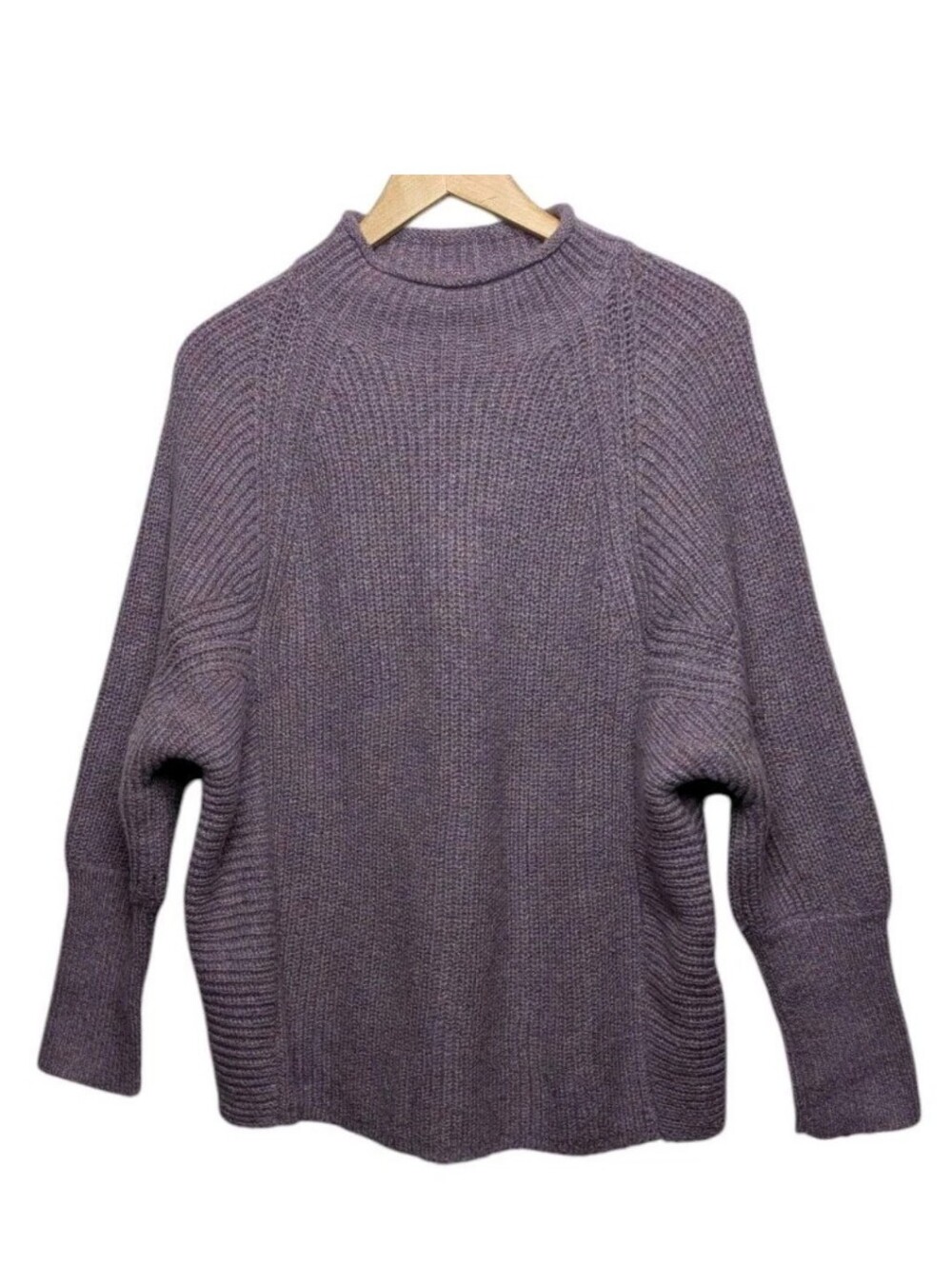 Chicos 2 Sweater Large High Neck Variegated Knit